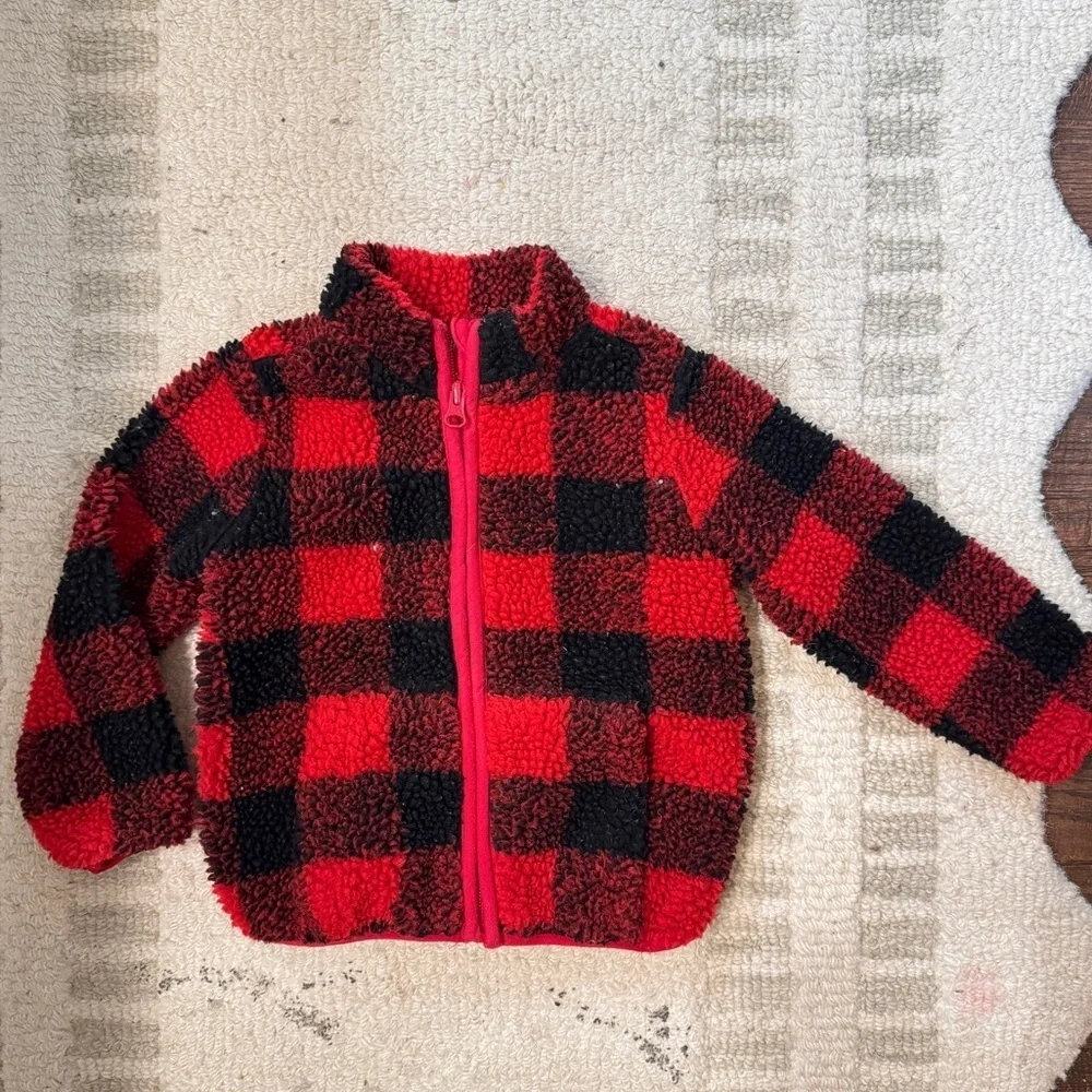 Buffalo Plaid Sherpa Fleece Jacket